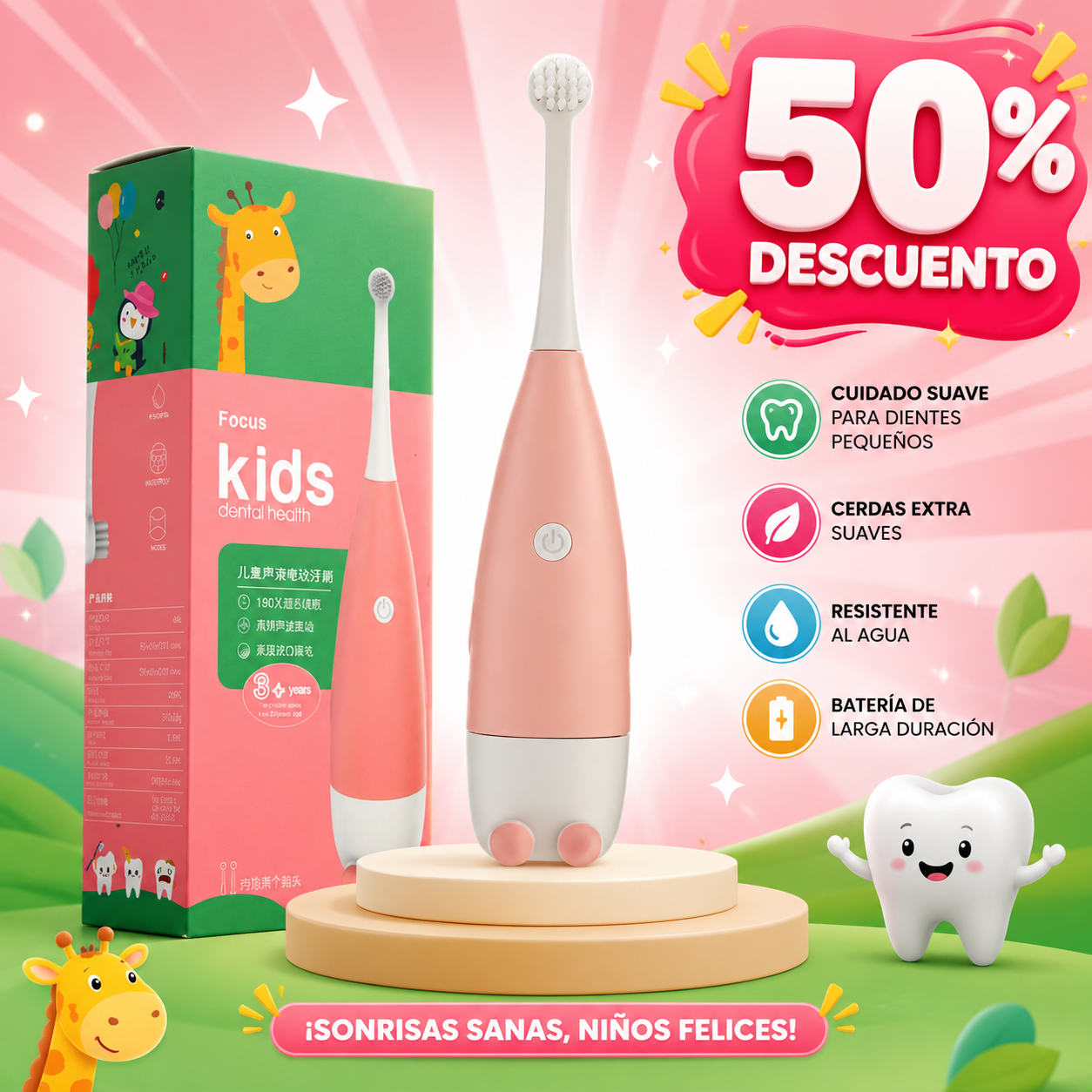 CEPILLO DE DIENTES ELECTRINO PARA NIÑOS