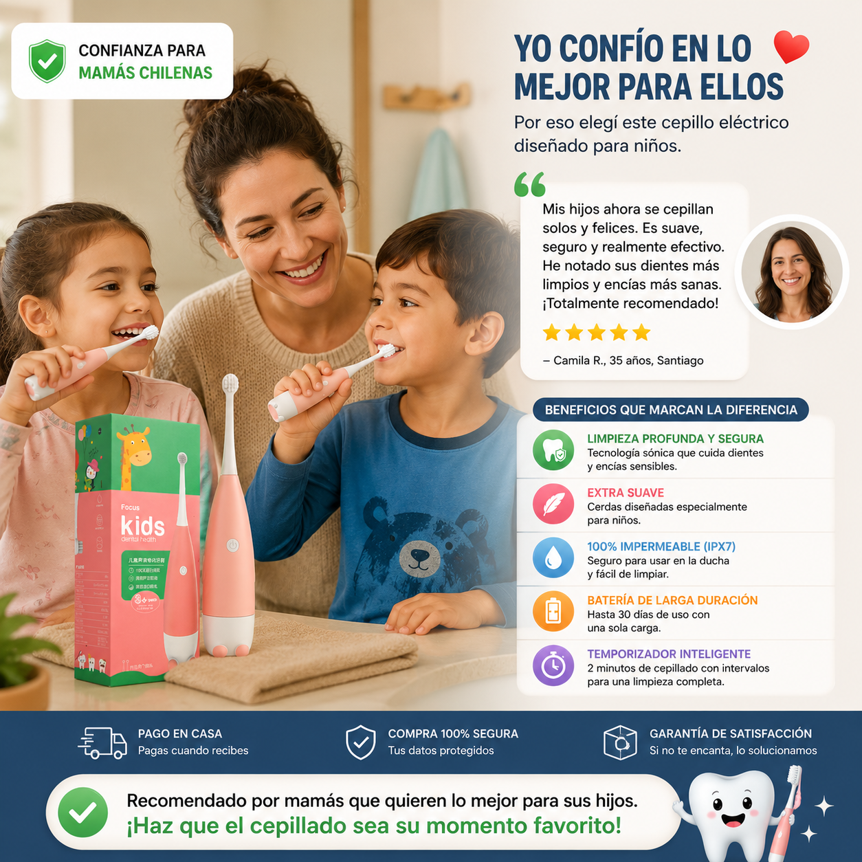 CEPILLO DE DIENTES ELECTRINO PARA NIÑOS